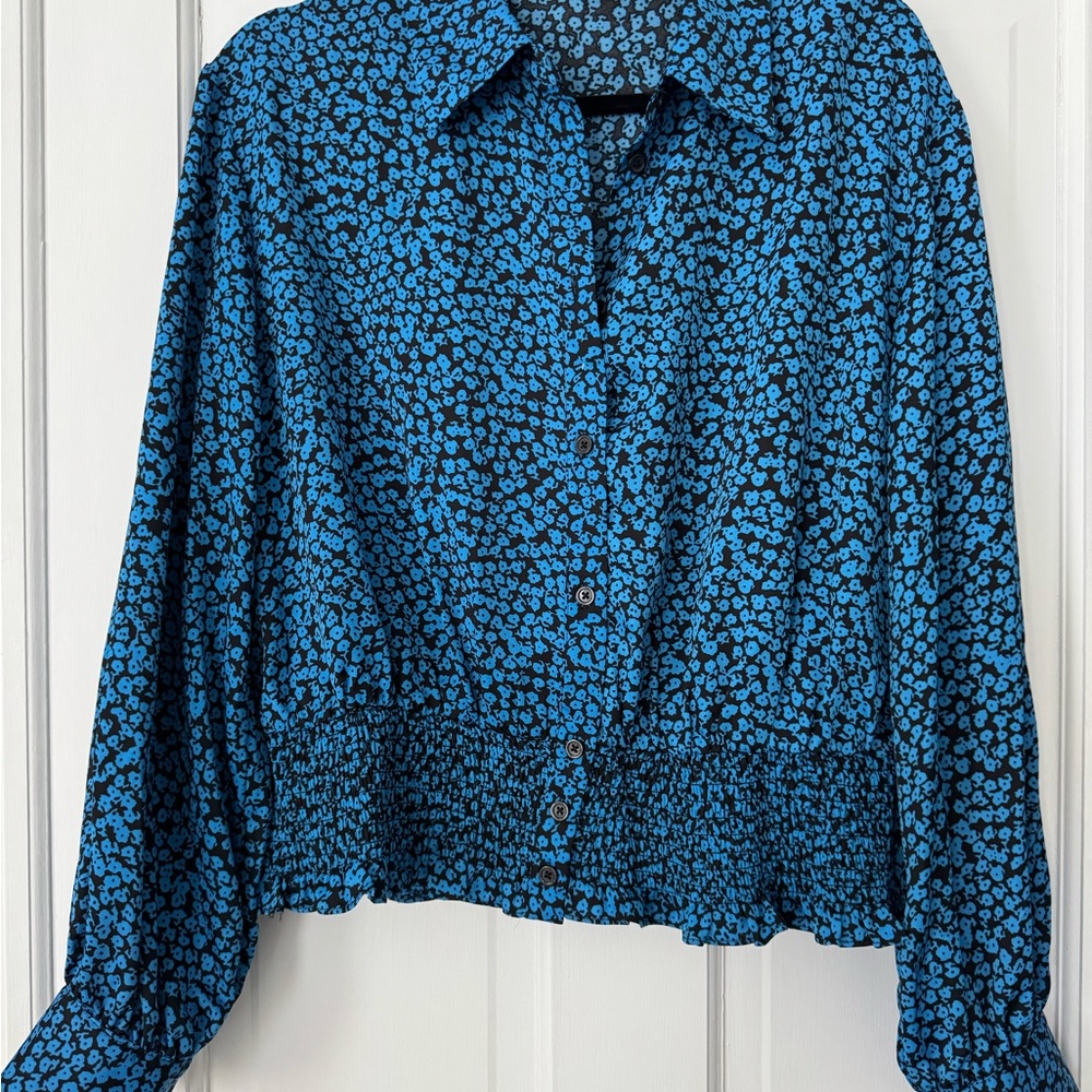 Blue Floral Women's Top